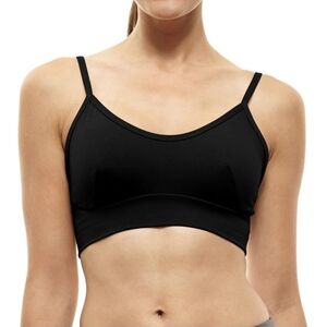 New Blue Canoe Black Minimalist Sports Bra with Adjustable Straps Organic